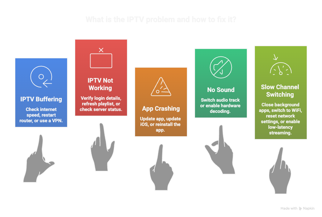 IPTV troubleshooting on iPhone