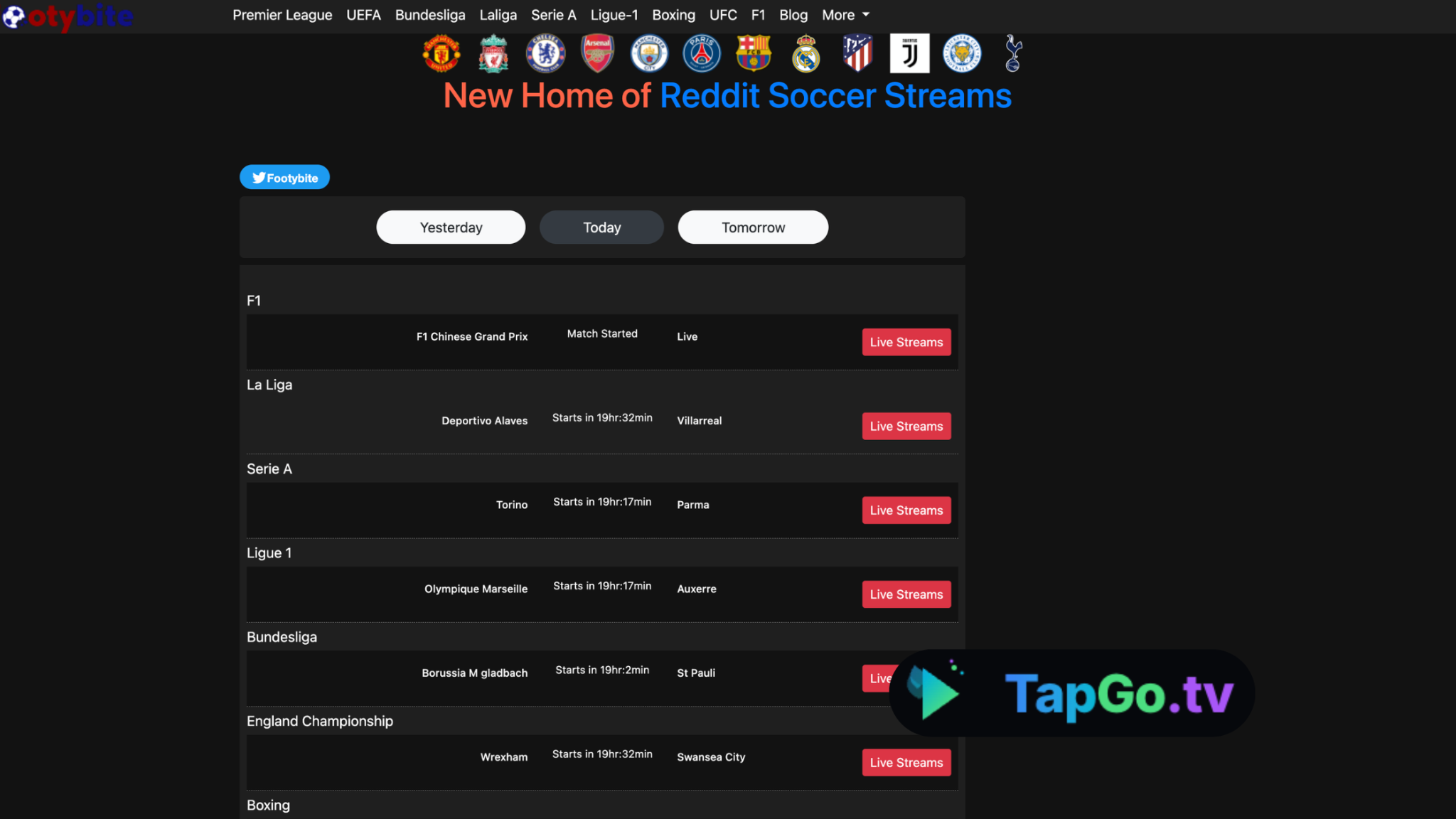 FootyBite - Dedicated Football Streaming Platform